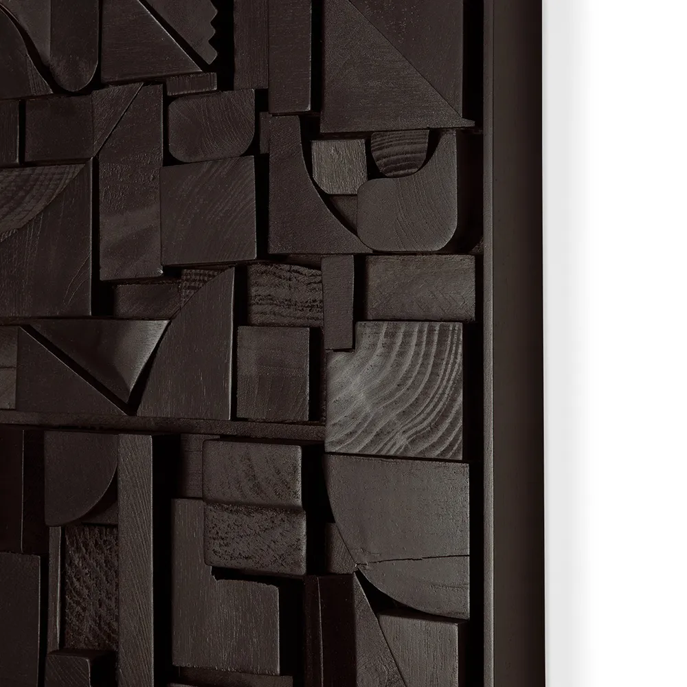  Bricks Veggdekorasjon 60x50 cm Svart