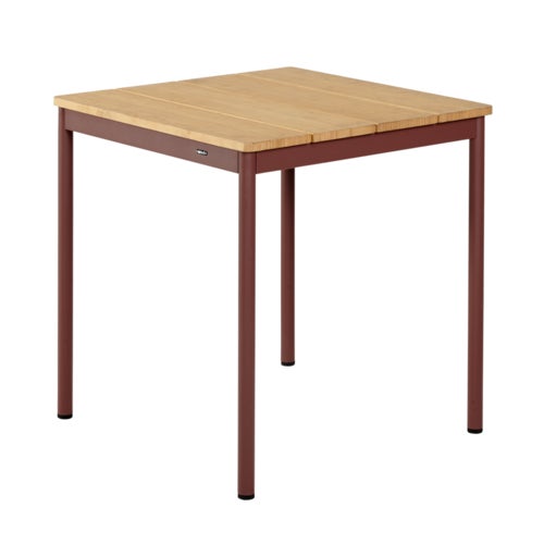 Nox Bistro bord 70x70 - Bambus/Zin Red