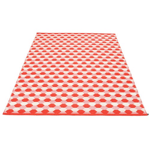 Dana matte 180x275 cm coral red / piglet / vanilla 