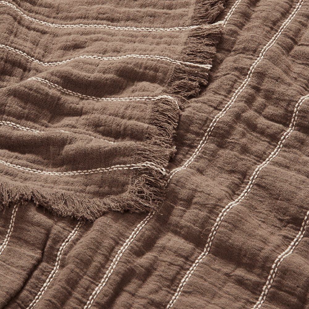 Aires Sengeteppe 250x240 cm Stone