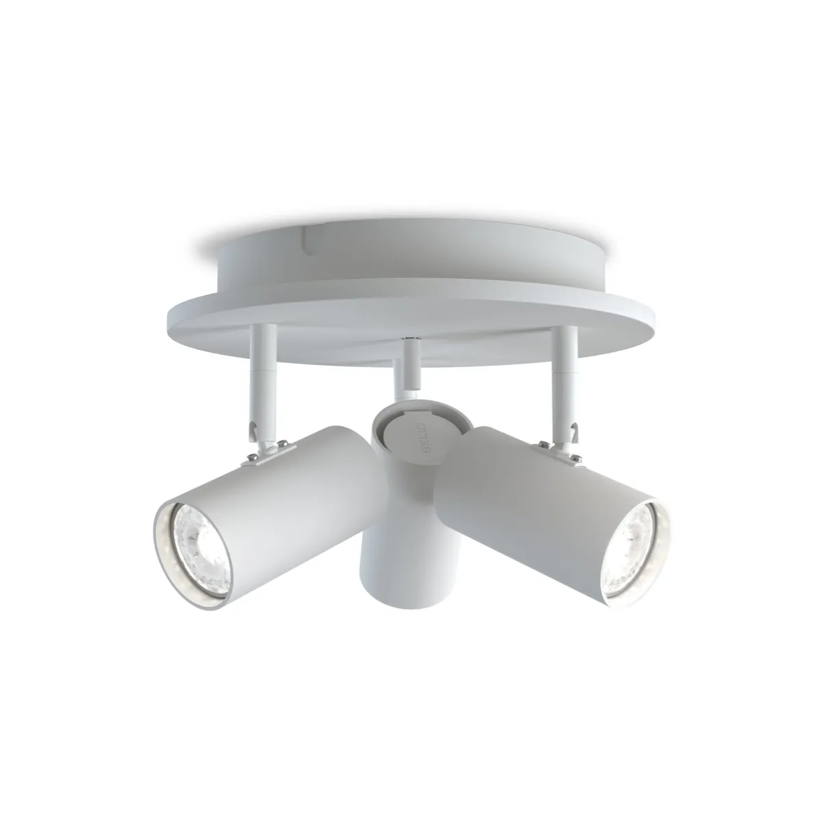 Tyson spotlight 3 Ø25xH18,1 cm metall hvit struktur