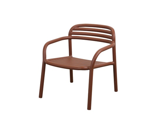 Bliss lenestol, stabelbar Desert red, aluminium