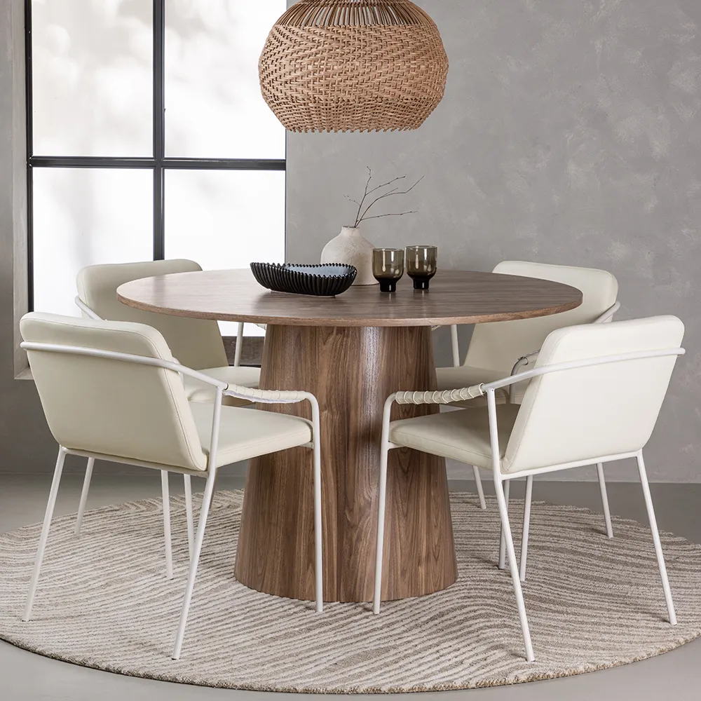 Tvist spisestol beige PU 2-pakning