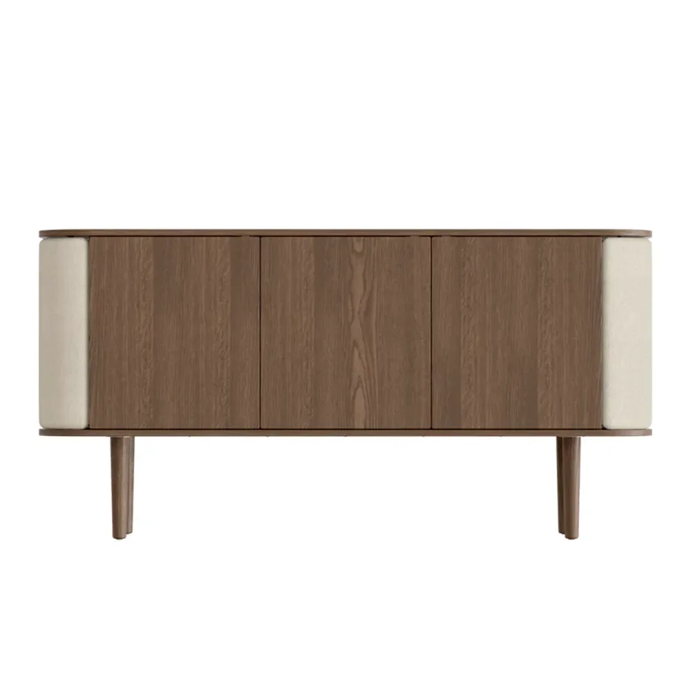 Treasures 3-dørs skap mørk eik/White Sands