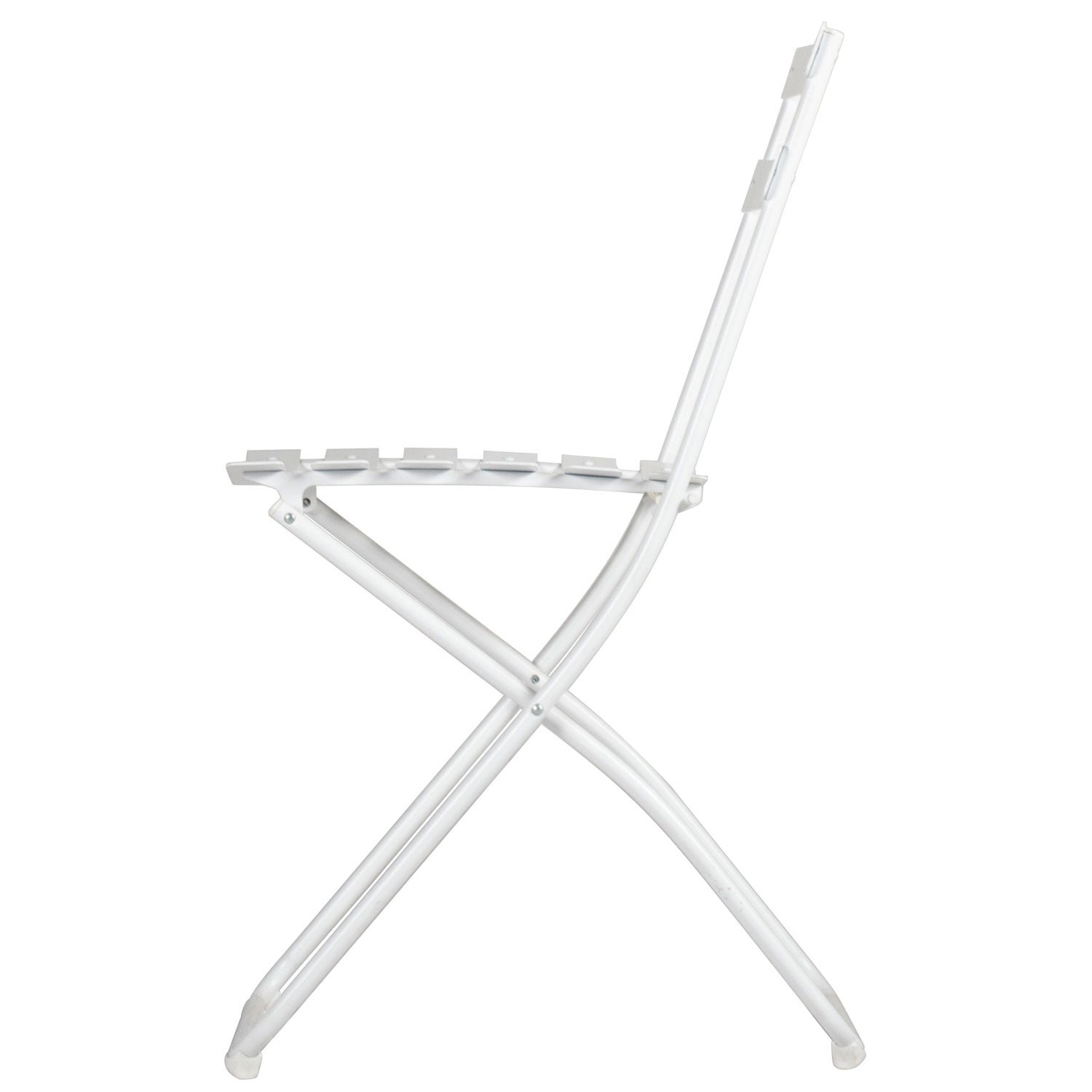 Spring stol i hvitt stål