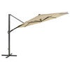 Cliento parasoll 350 cm Light Grey / Khaki