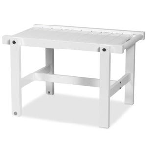 Rullebord med hjul aluminium hvid 