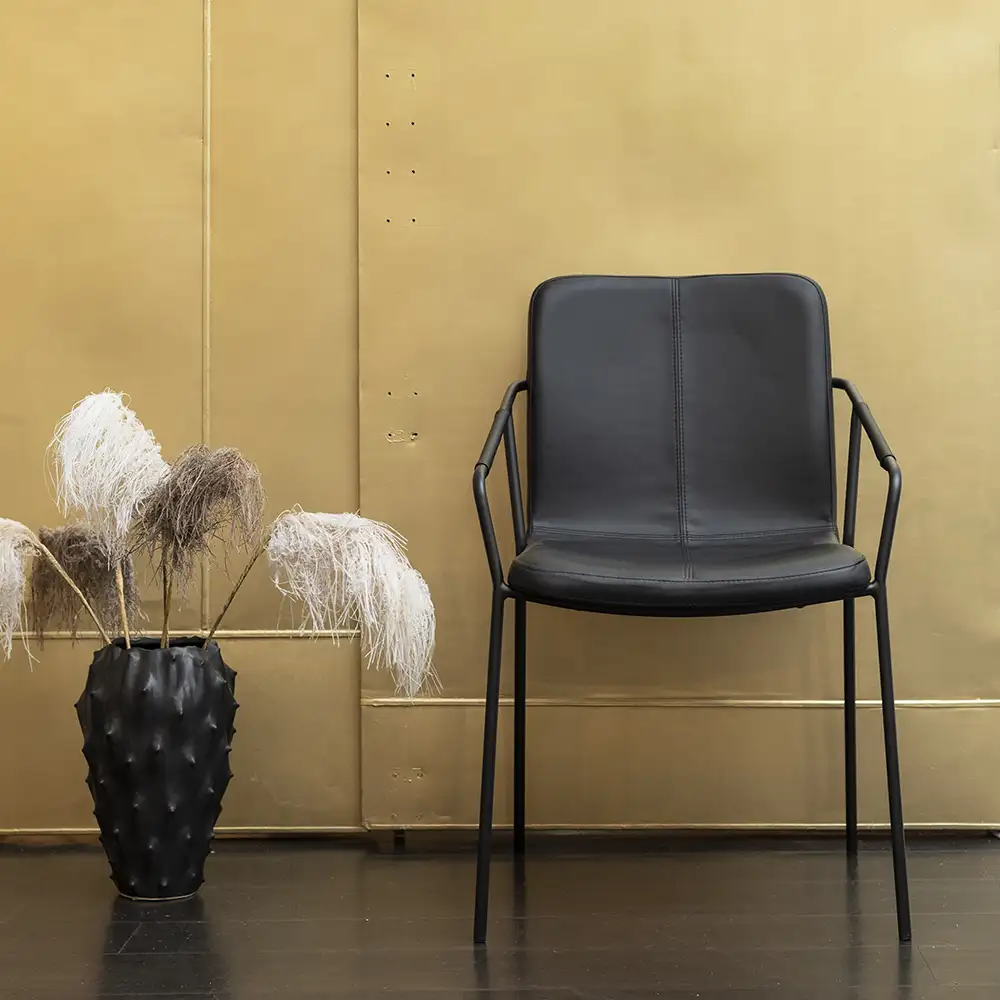 Evo Spisestol Svart 2-pakning