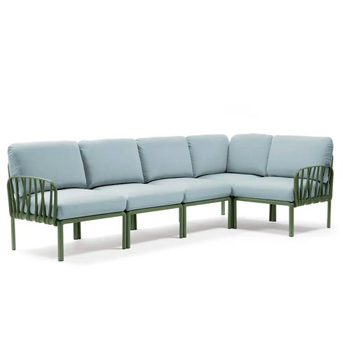 Komodo 5 hjørnesofa Agave - Ghiaccio Sunbrella