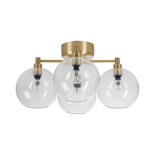 Gloria Ceiling D460 messing/klart glass 4Xe14