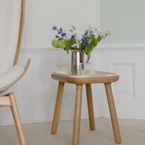 Paff Sidebord høy eik/Pearl White