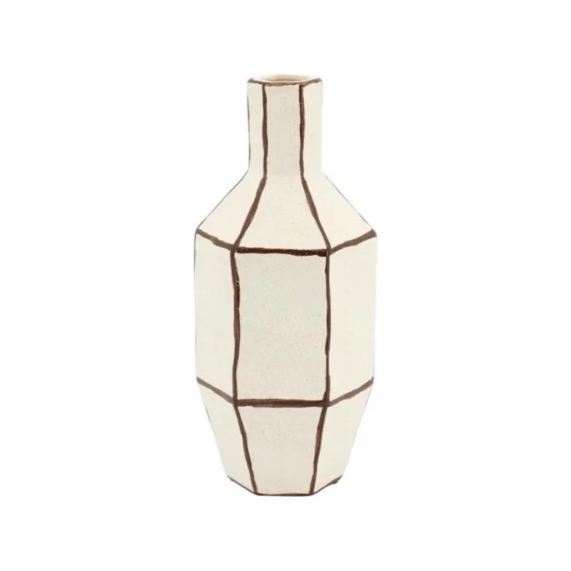 Facet 1 14,5x13x33 cm Leirtøy Off white