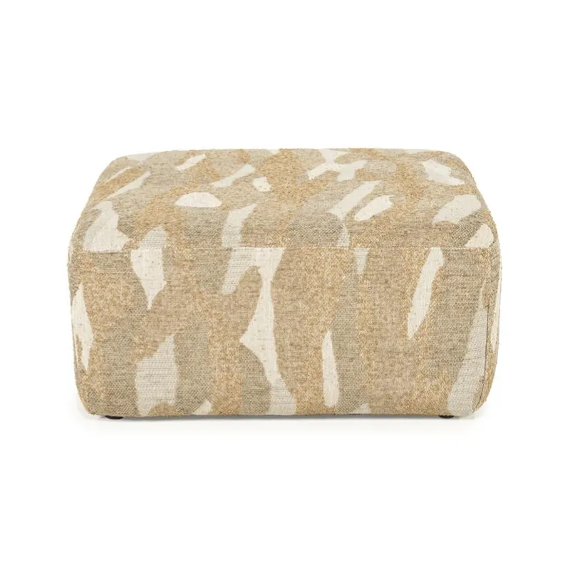 By-Boo, Pouf Rytm large - taupe 70x70x34 cm
