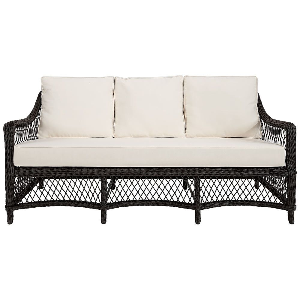 Marbella sofa svart vridd kunstrotting ekskl. pute Artwood