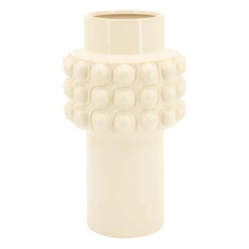 Saga large 23x23x41,5 cm Leirtøy off white