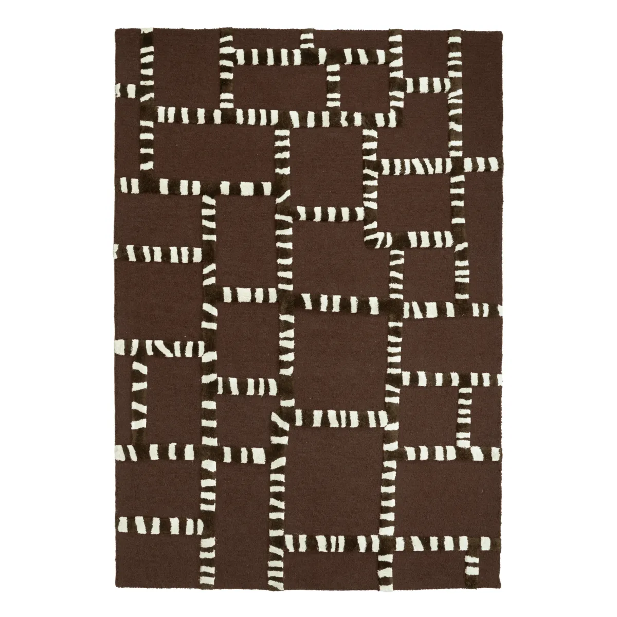 Håndvevd teppe StripeScape 290x190 cm Brown