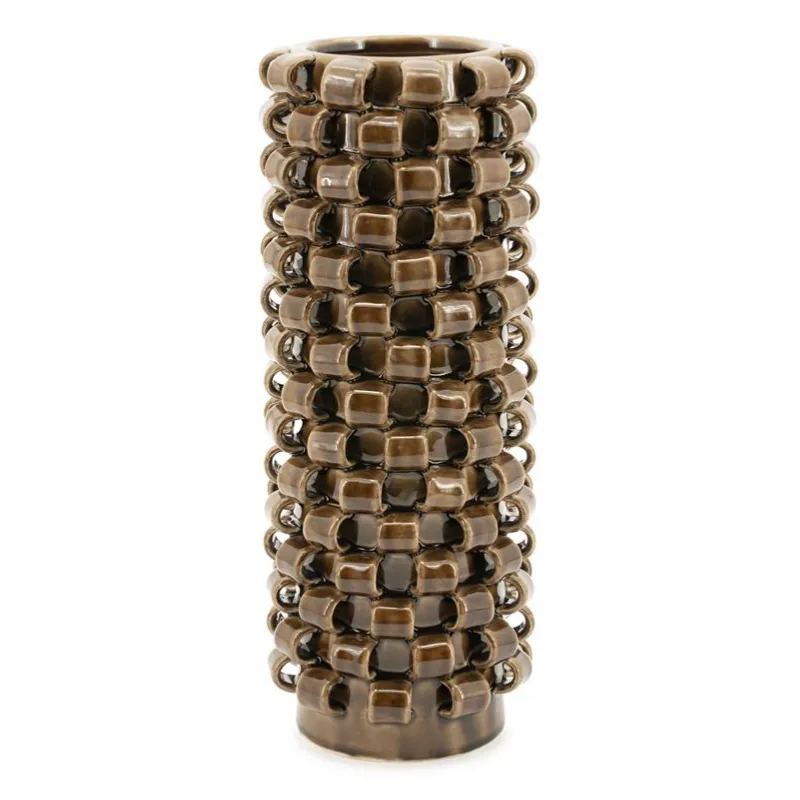 Vase Loopa 1 - brown 15,7x15,7x39,5 cm