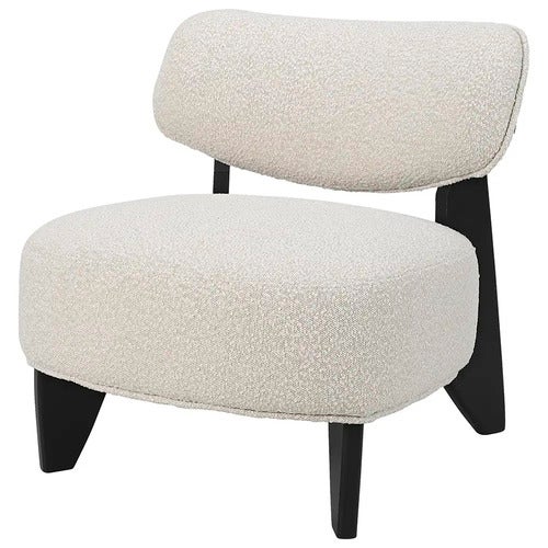 Cadiz lenestol i stoff Bouclé cream