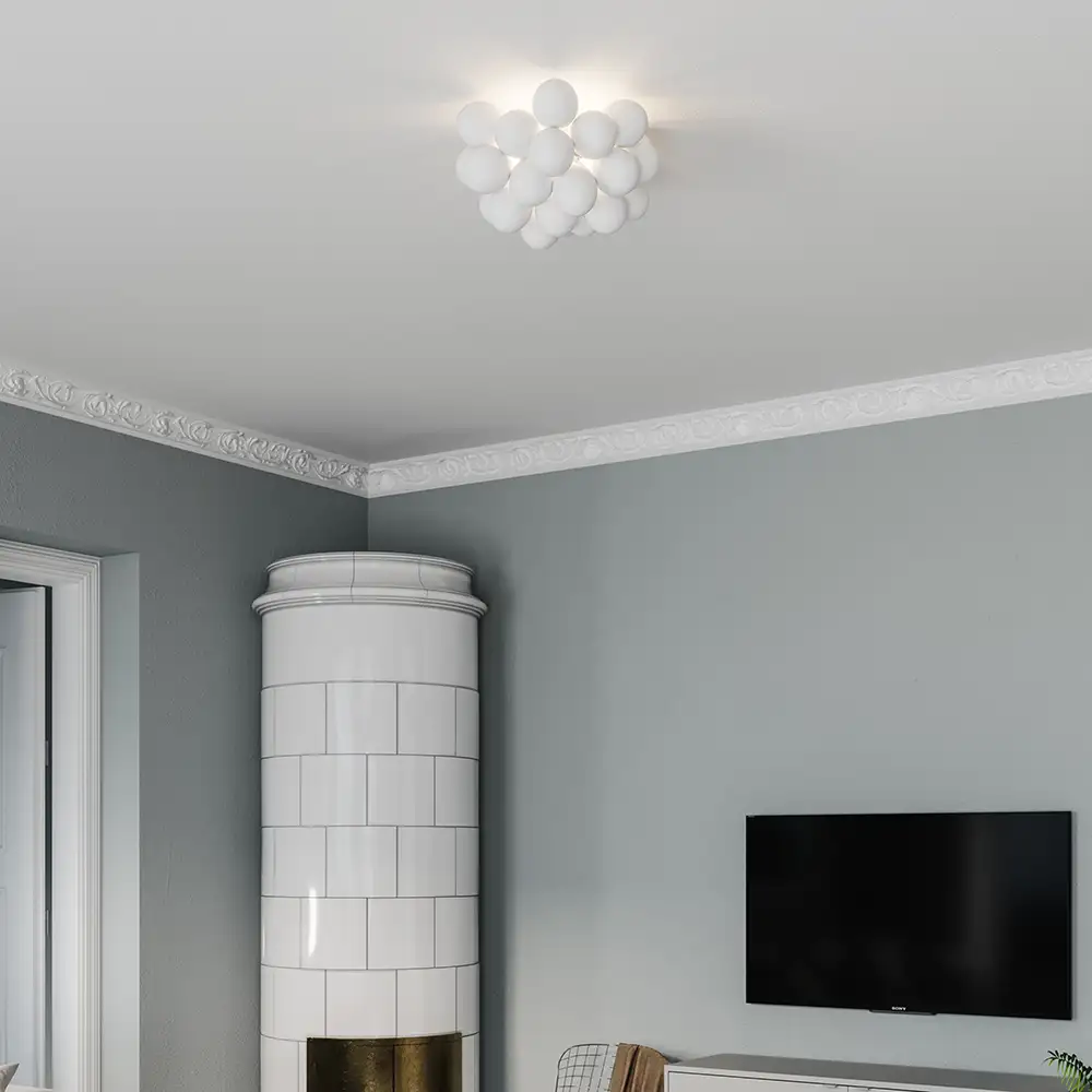 Gross plafond Ø30 cm Hvit