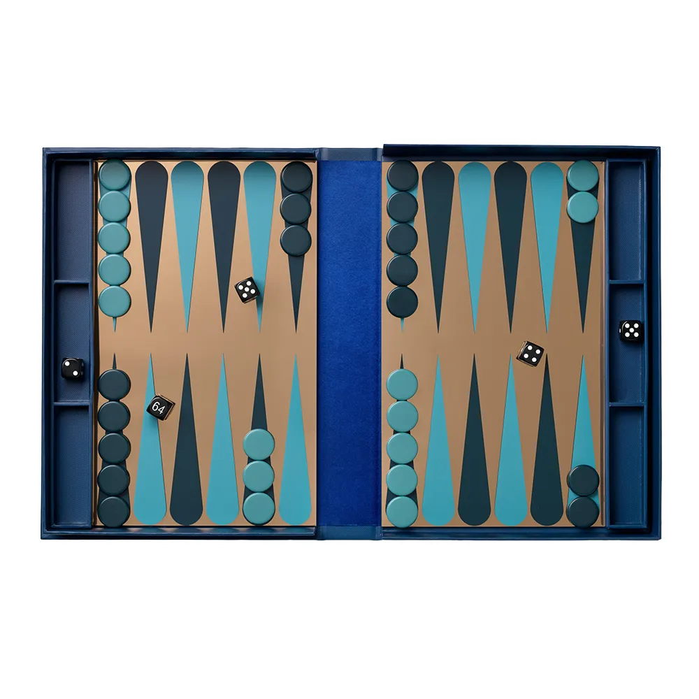 Classic - Art Of Backgammon Mirror Dark Blue/Copper