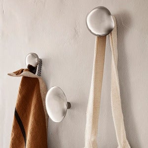 Mushroom Knagg - Brushed Stainless Steel