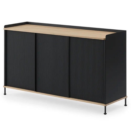 Enfold skjenk 148 x 45 cm  - oiled oak Anthracite Black