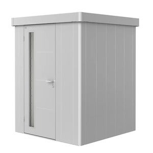 Hagebod Neo 1A med standard dør, sølv metallic