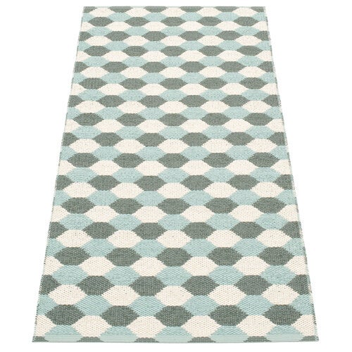 Dana matte 70x160 cm army / pale turquoise / vanilla 