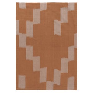 Ikat Kjøkkenhåndkle - Terracotta/Mist Blue