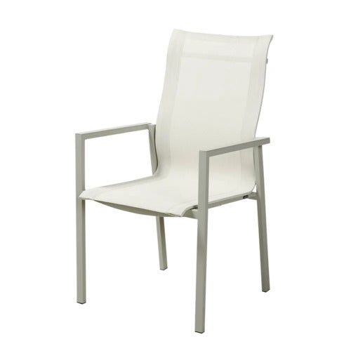 Stol med armlener Light Grey/Off-White