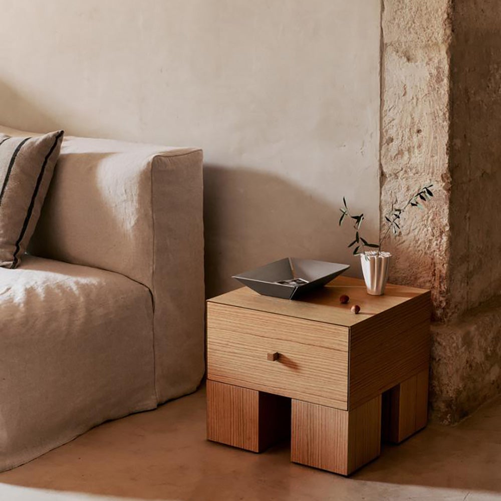  Kuben nattbord 1x1 - Naturlig eikefiner