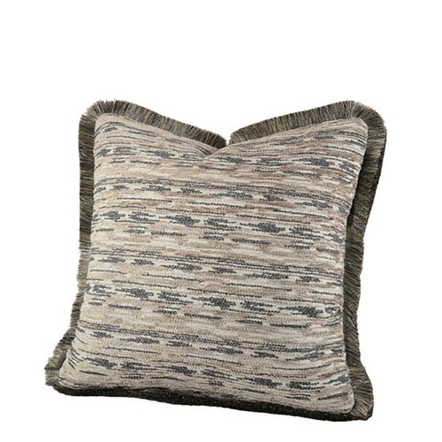 Serena putetrekk med frynsekant - 50x50 cm - Oyster