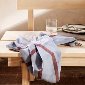 Kjøkkenhåndkle Hale  Faded Blue/Burgundy