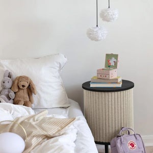 Audacious sidebord svart eik/White Sands