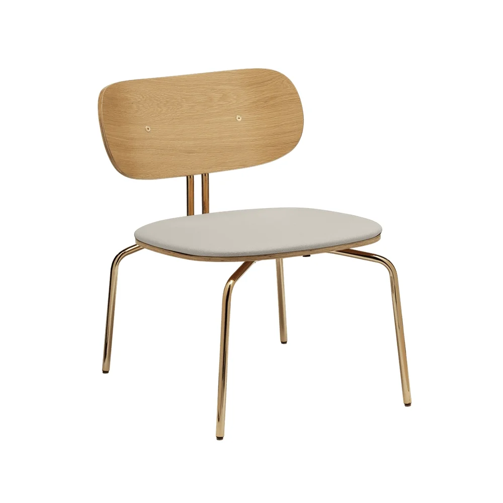 Curious lenestol eik/messing White Sands