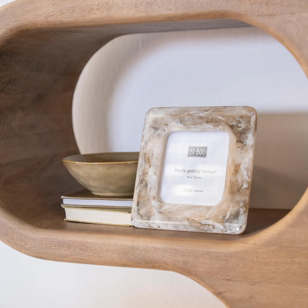 Photo Frame Framea 2 19,5x1x19,5 cm resin beige