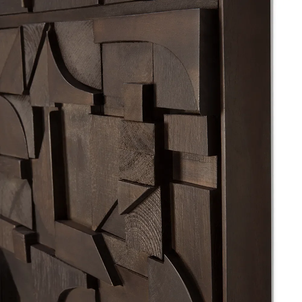  Bricks Veggdekorasjon 120x90 cm Brun