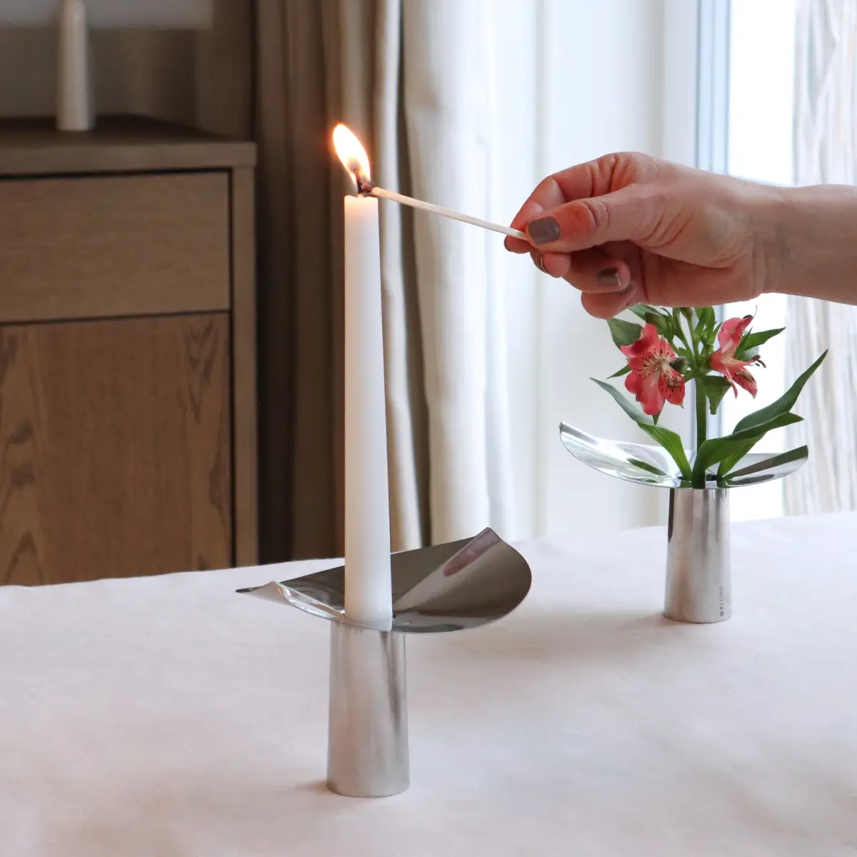 Löv Mini Ø12xH10 cm Rustfritt stål Klong