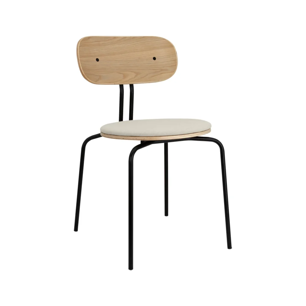 Curious spisestol eik/svart metall White Sands