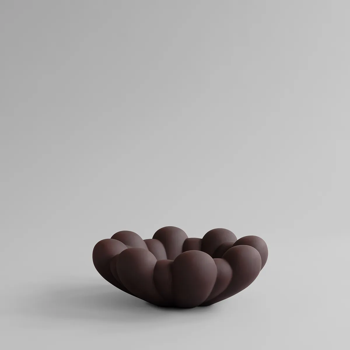 Håndlaget Dekorasjonsskål Bloom Chocolate Brown Ø 44 cm