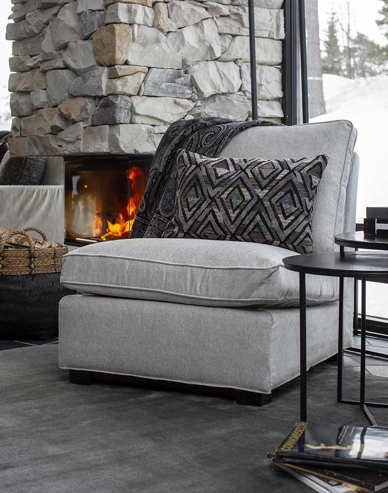 Town lenestol Linen Sand Artwood