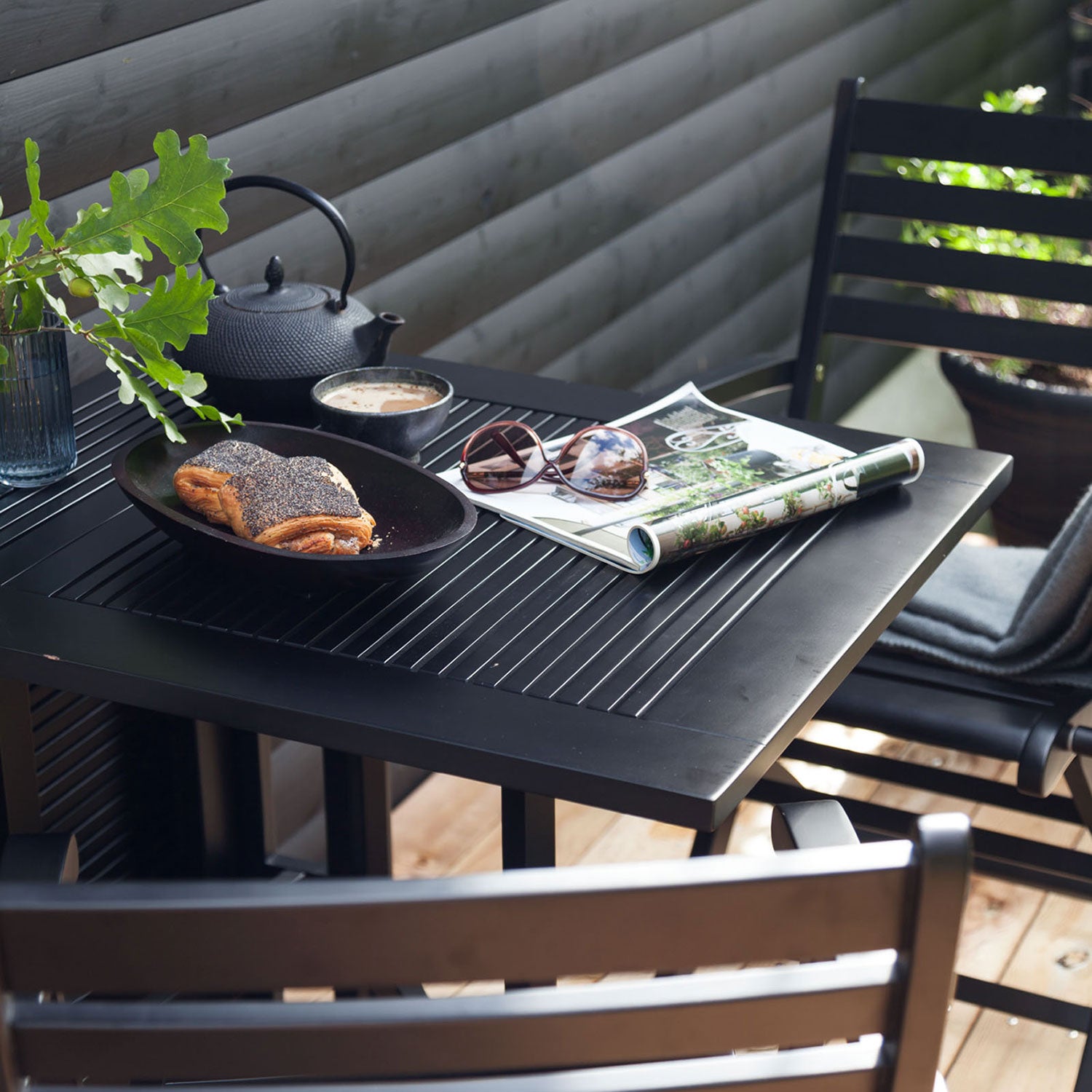 Butterfly 65x130 cm Balkon bord sort 