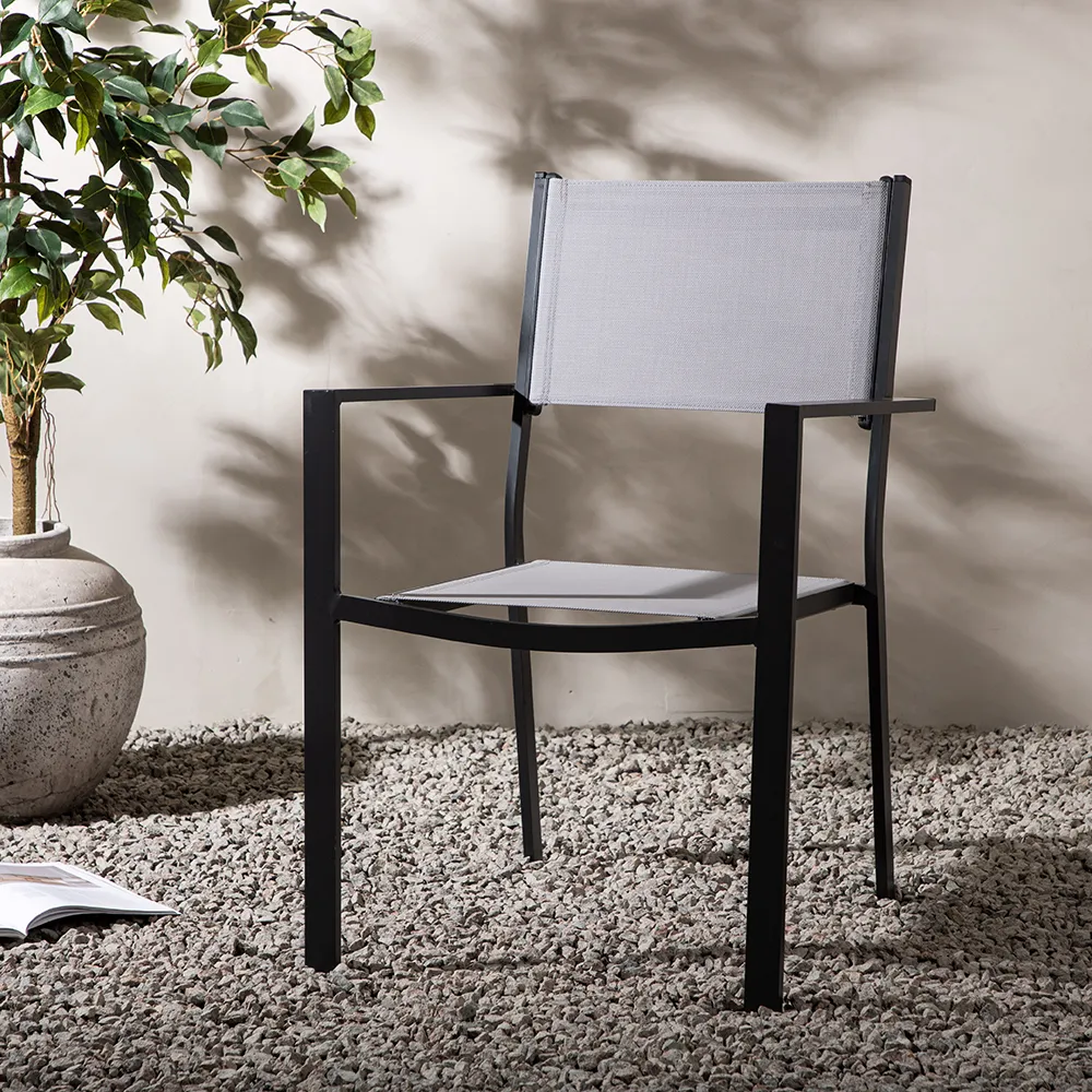 Copacabana spisestol svart/grå 2-pakning