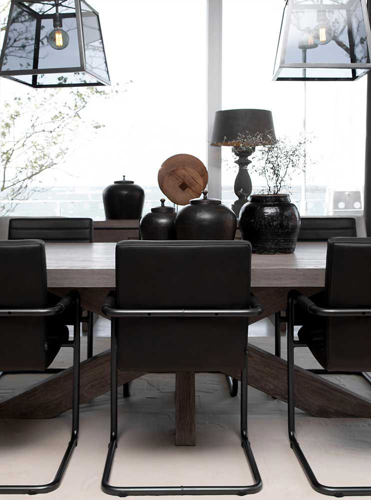 Hunter spisebord 240 x 110 cm svart Artwood