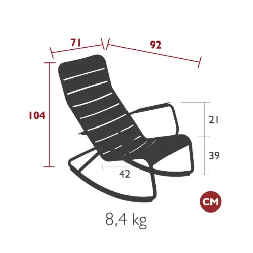 Luxembourg gyngestol Acapulco blue