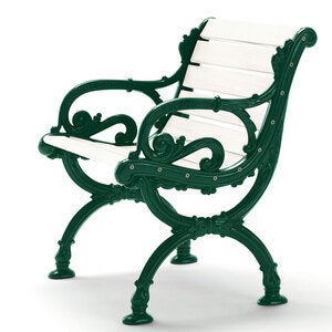 Lenestol Byarum / g:grønn / v:hvit lakk. for Byarums Bruk