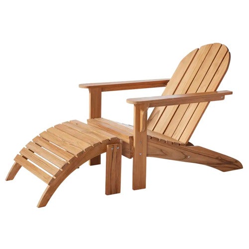 Adirondack lænestol skammel teak 