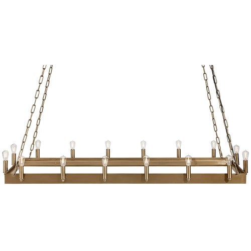 Taklampe Crown 148x48 Cm old brass