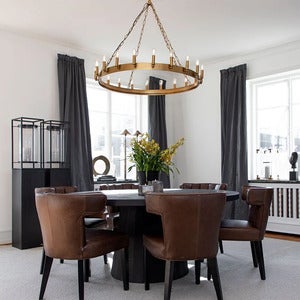 Taklampe Crown 105 cm old brass