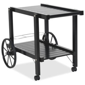 Serveringsvogn aluminium sort 